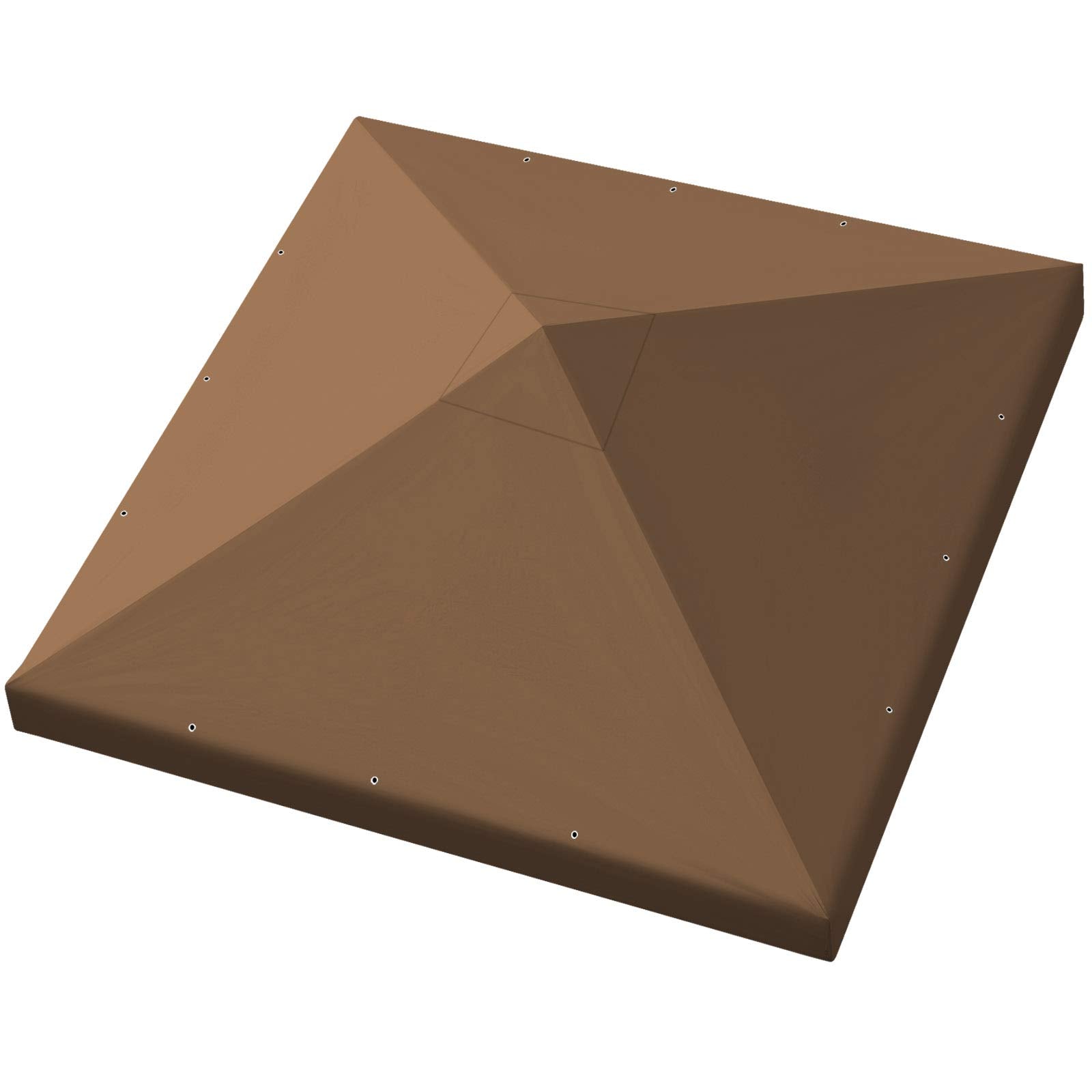 Benefitusa Replacement 10'X10' Gazebo Canopy Top Patio Pavilion Cover Sunshade Polyester Single Tier (Brown)