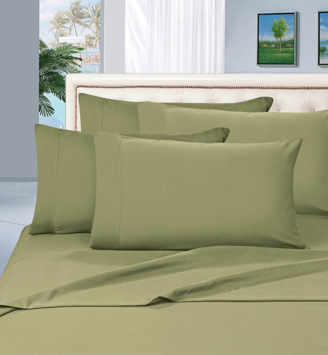 Elegant Comfort 1500 Premier Hotel Quality 4-Piece Bed Sheet Sets, Deep Pockets - Luxurious Wrinkle Free & Fade Resistant, Full,