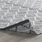 Kosas Home Sonora 96 X 120 Lattice Polyester Fabric Accent Rug In Gray/Ivory