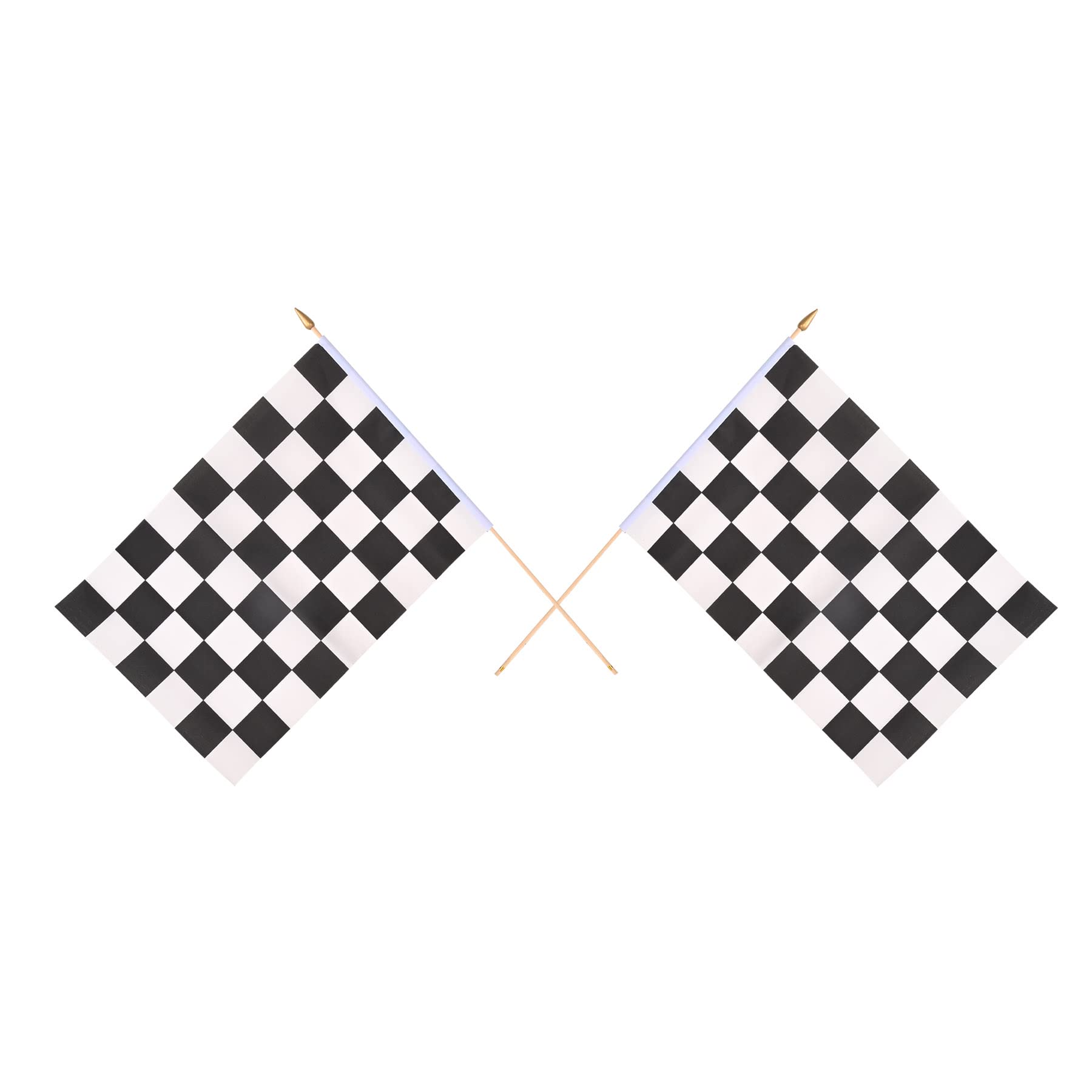 Beistle 50992 12-Pack Checkered Rayon Flags, 11 by 18-Inch, Black/White