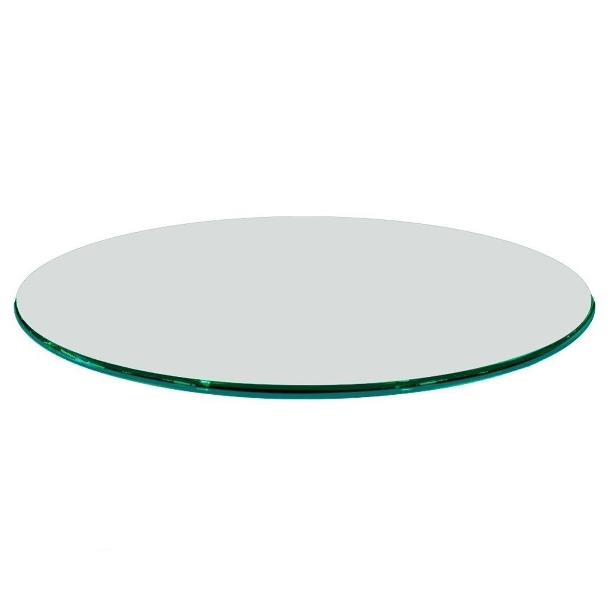 Fab Glass and Mirror 20 Inch Round 1/2 Thick Ogee Tempered Glass Table Top, Clear