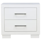Coaster Furniture Jessica Modern 2 Drawer Nightstand Bedroom Bedside Table Storage Drawers White 202992