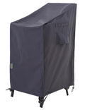 F&J Outdoors Patio Chair Covers, Heavy Duty Waterproof UV Resistant Outdoor Stackable Chair High Back Chair Cover, Grey, 27 W x 