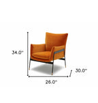 HomeRoots Velvet Solid Color Flared Arms Wingback Chair Metal Black Legs
