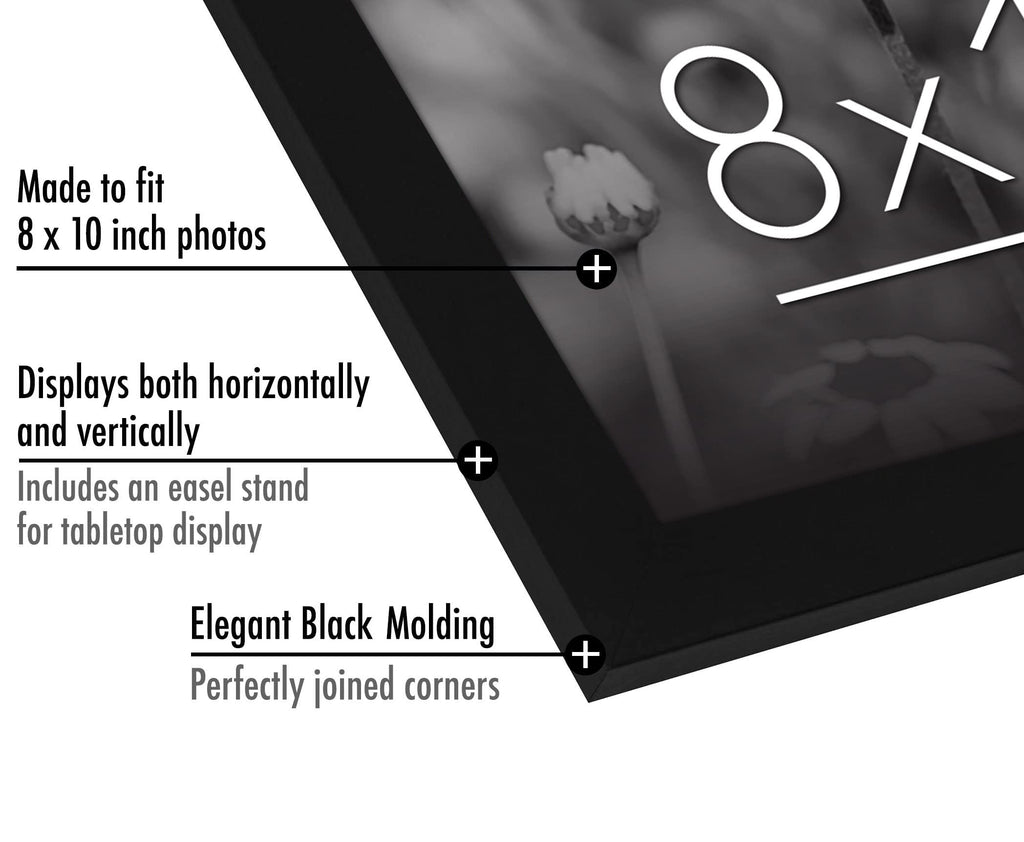 Americanflat Picture Frame, 8X10, Black, 6 Count