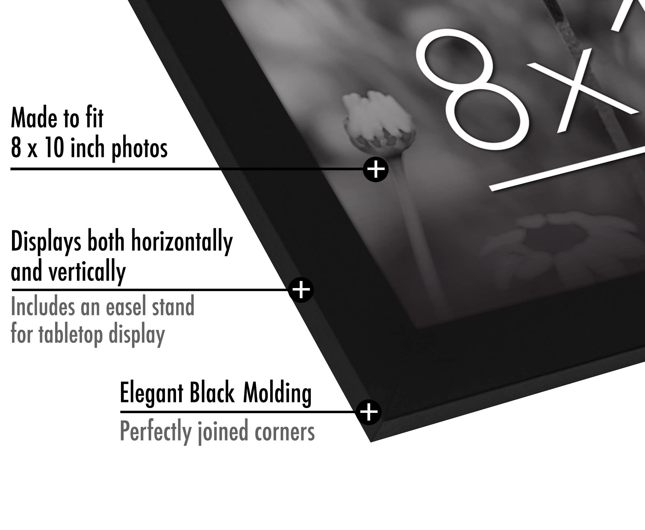 Americanflat Picture Frame, 8X10, Black, 6 Count