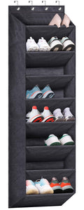 SLEEPING LAMB Over The Door Shoe Organizer for Closet with Large Deep Pockets, Narrow Shoe Rack for Door Hanging Boots Storage, 