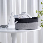 Thewarmhome Storage Basket For Organizing - 14X10X7 Inch Medium 3 Pack Collapsible Storage Bin For Shelves With Rope, Fabric Sto