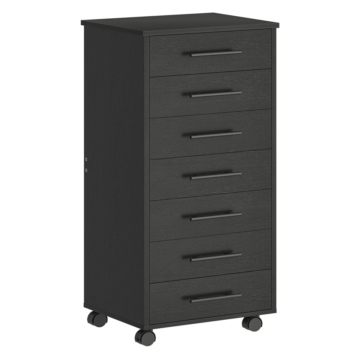 HOOBRO 7Drawer File Cabinet, Wooden Office Cabinet with Drawers, Mobile Storage Cabinet, for Home Office, Study, Easy Assembly,
