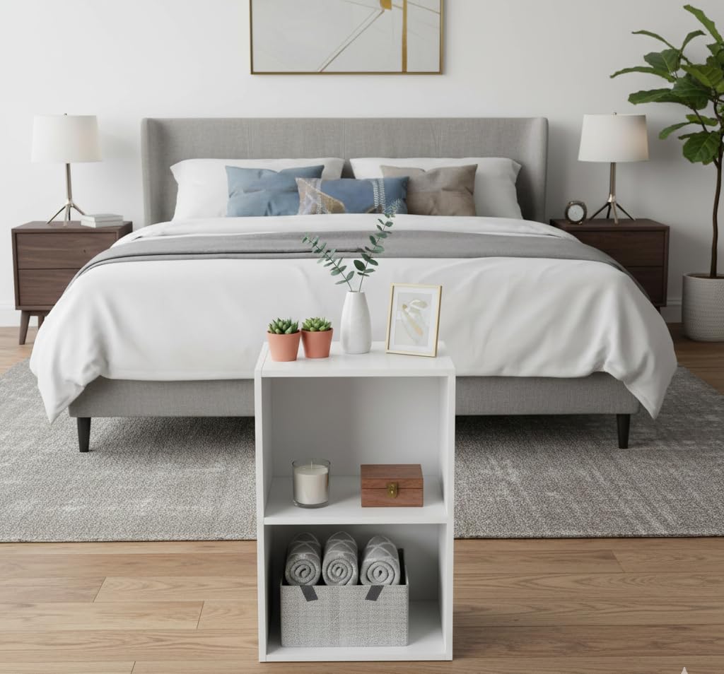 Ankit Crafts Wooden Bookcase Shelving Display Storage Shelf 2 Tier