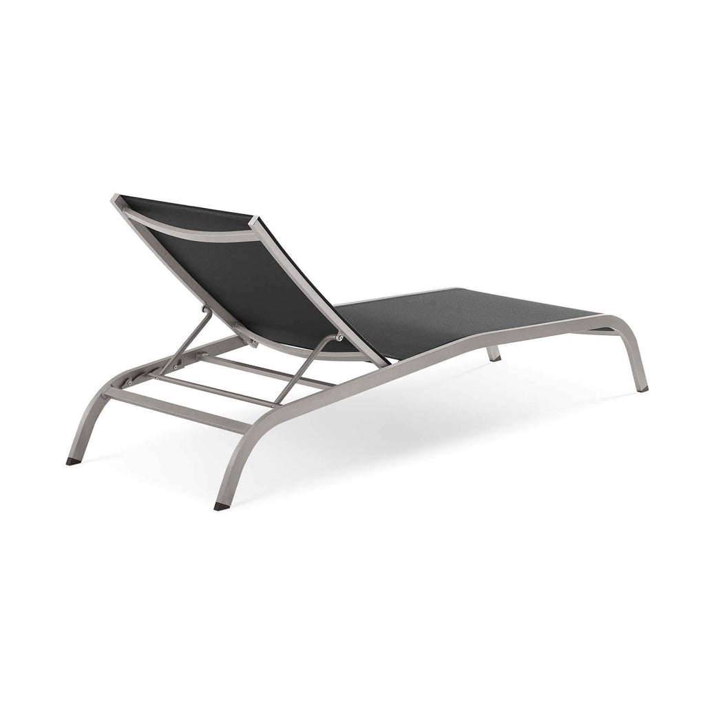 Modway Eei-4005-Blk Savannah Chaise Set, Two Lounge Chair, Black