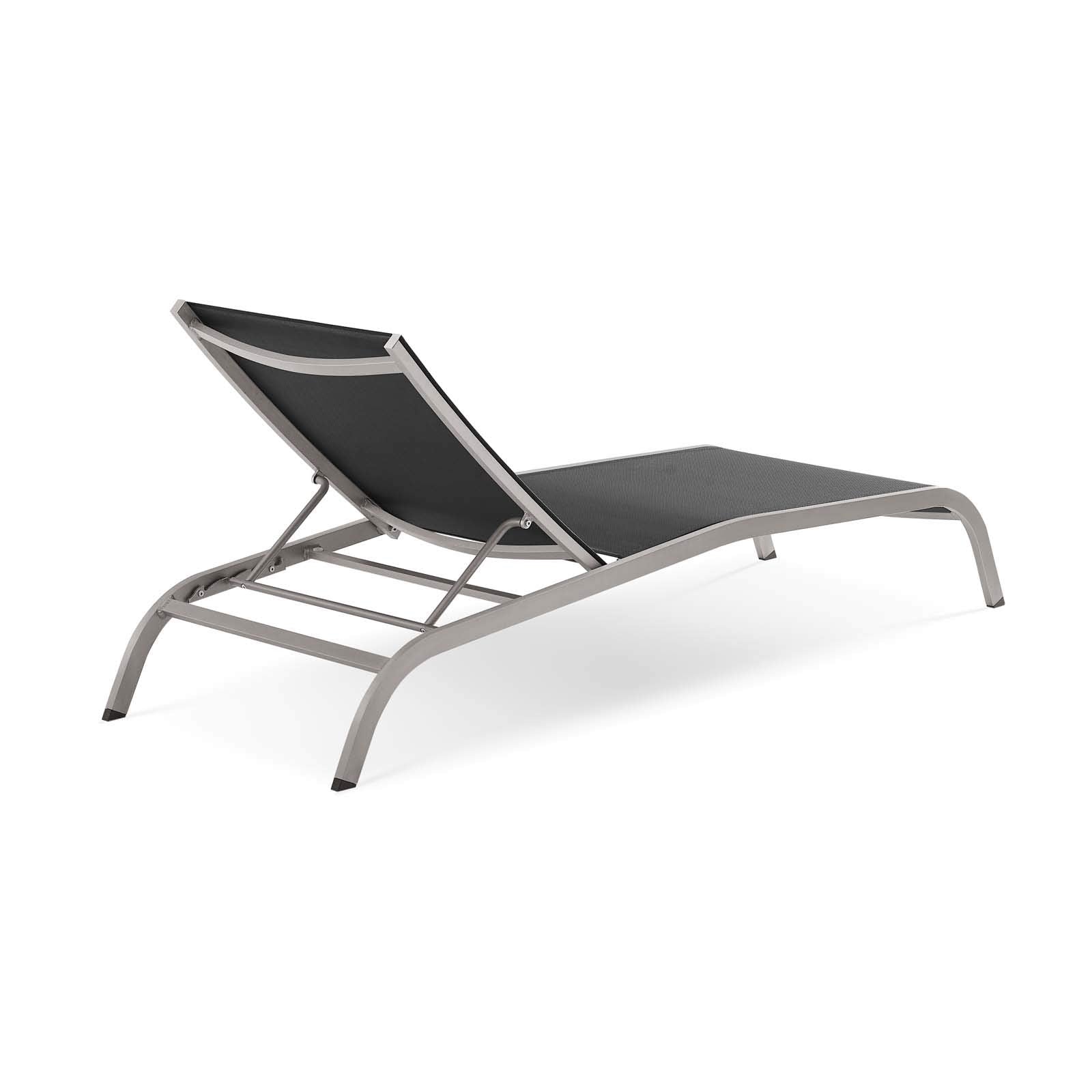 Modway Eei-4005-Blk Savannah Chaise Set, Two Lounge Chair, Black
