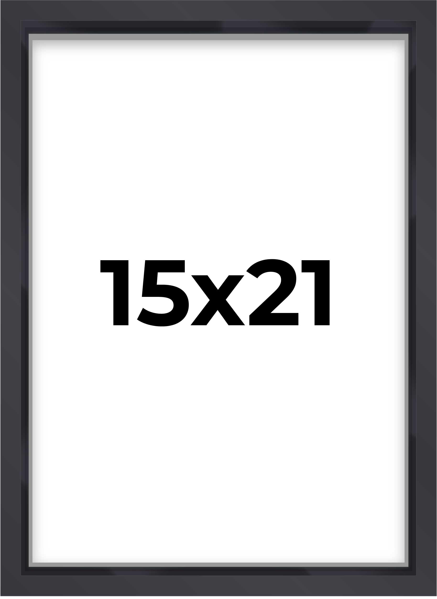 15x21 Shadow Box Frame Contemporary Black | 1'' Depth of Usable Space| Interior Size 15x21 or 21x15 Inches| UV Resistant Acrylic