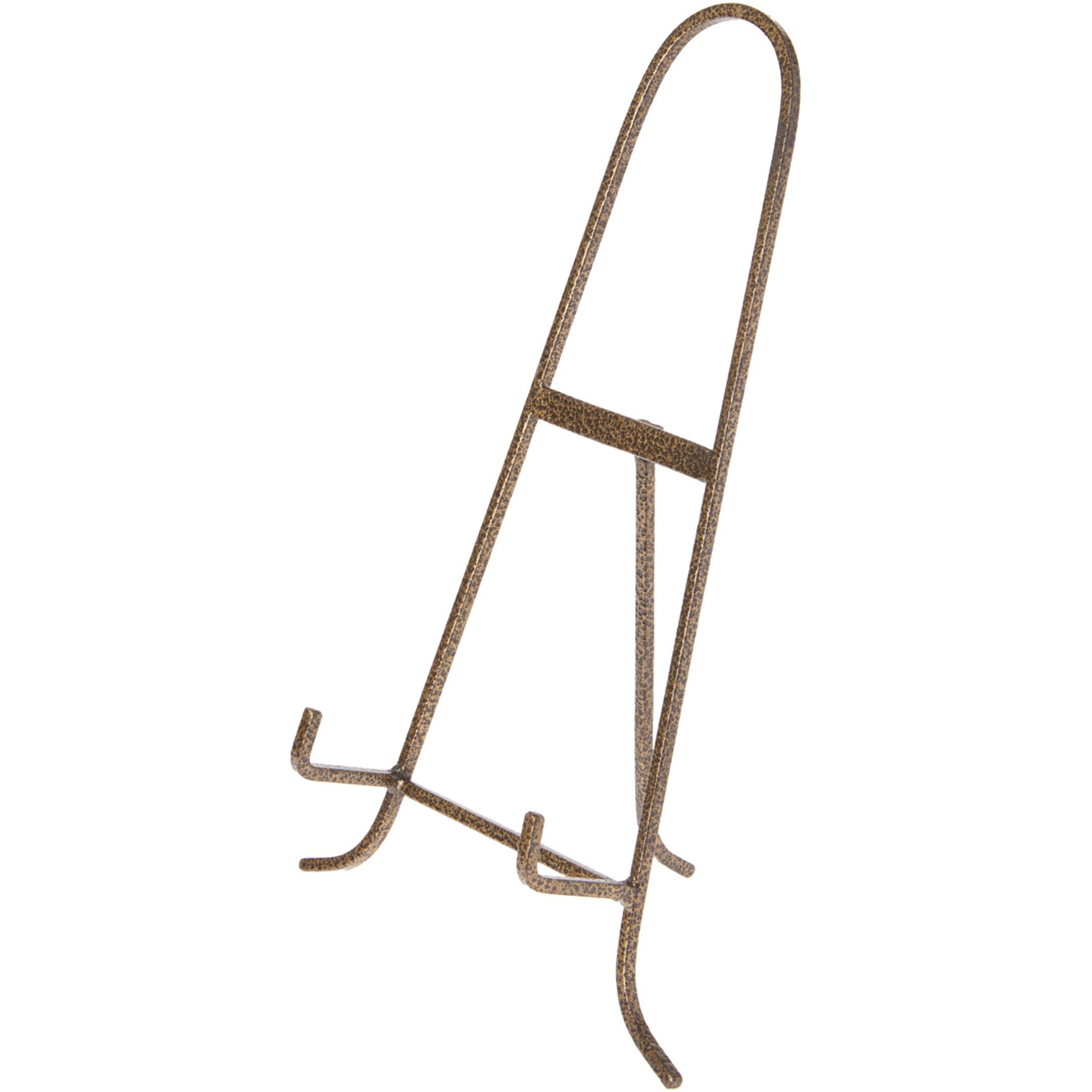 Bard's Antique Gold-toned Wrought Iron Easel, 15'' H x 9.25'' W x 6.5'' D
