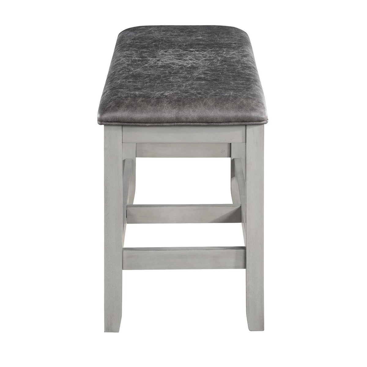 Steve Silver Hyland Stone Gray Wood Counter Bench