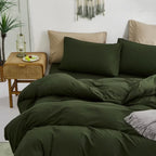 Clothknow Army Green Comforter Set Full Green Bedding Comforter Sets Cotton Dark Green Comforter Full Solid Hunter Green Bedding Sets Olive Green Bedding Soft Bedding Blankets Bed Bedding Comforter