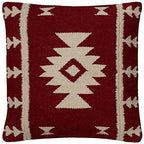 Rizzy Home T05810 Decorative Pillow, 18 X 18 In, Red/Brown/Neutral