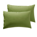 Nestl Microfiber King Pillowcase, 2 - Calla Green, 1800 Thread Count, Envelope Closure, Set Of 2, 20X40 Inches