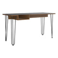 Tuhome Baxter 140 Desk, One Shelf, Four Legs -Mahogany
