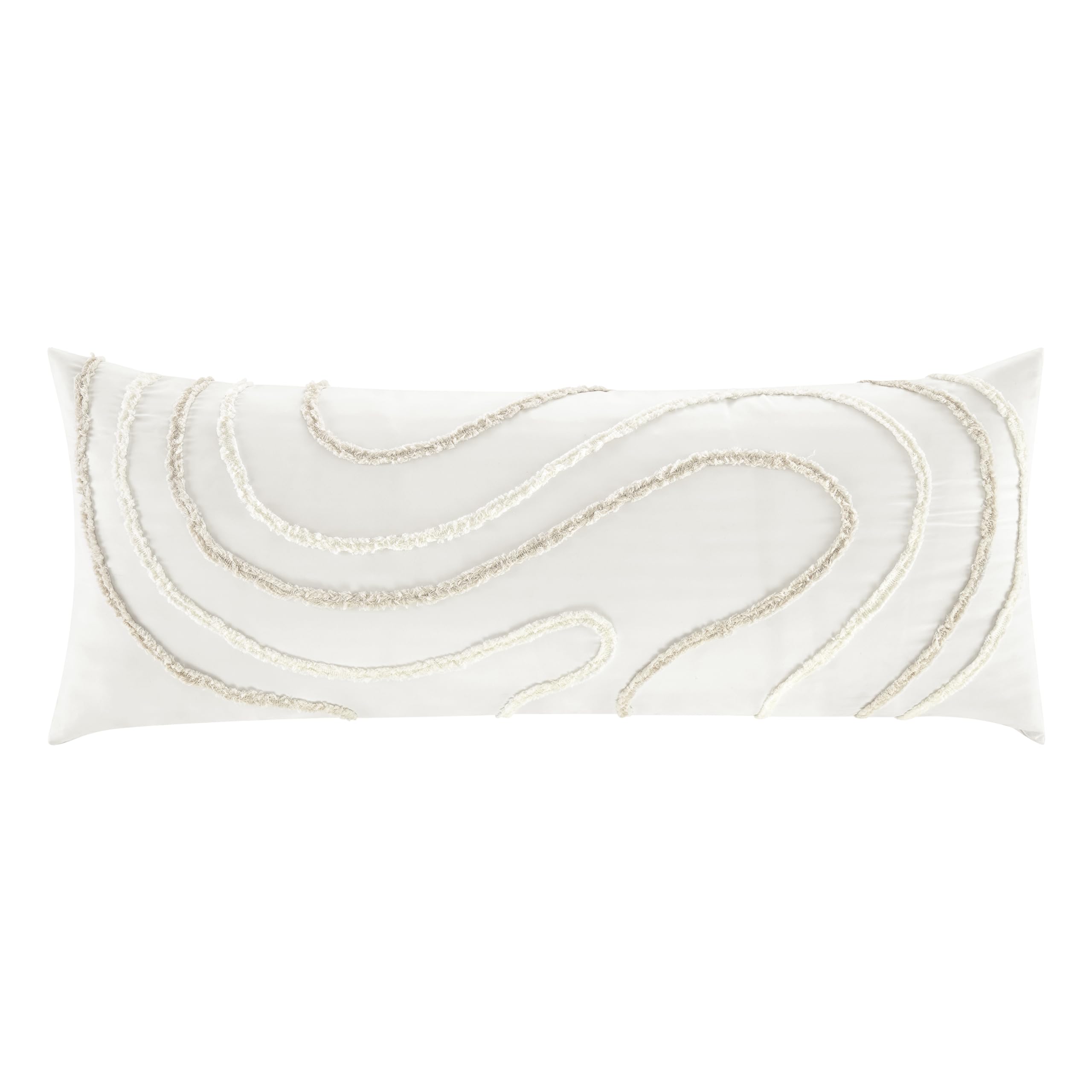 Sweet Jojo Designs Boho Tufted Swirl Body Pillow Cover Case Decorative Accent Long Couch Kids Bed Pregnancy Pillowcase 54x20 Neu
