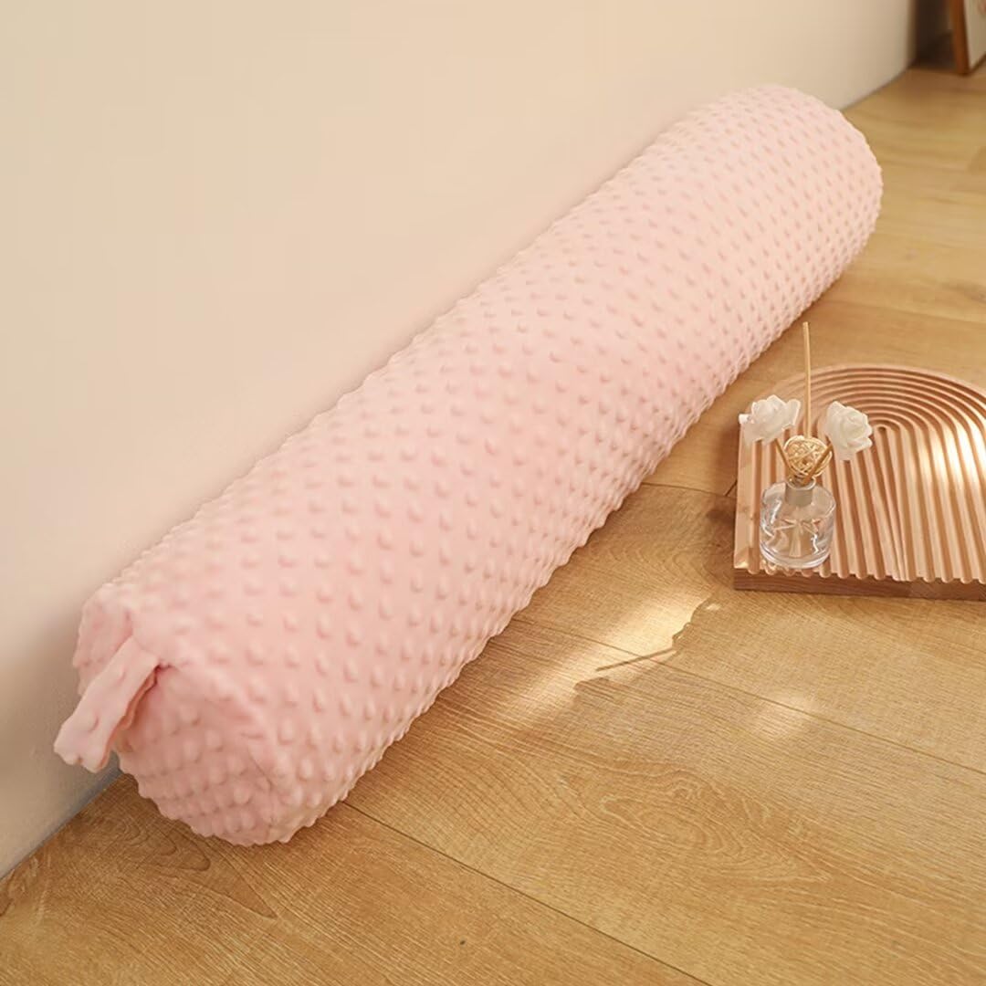 Eoieov Plush Neck Bolster Pillow 24 Inches, Cute Soft Body Pillow Lumbar Cushion For Leg, Back,Furry Long Bed Pillow With Remova