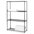 Lorell 70060 Starter Shelving Unit,4 Shelves/4 Posts,36-Inch X18-Inch X72-Inch,Black