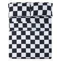 Bed Sheet Set 4 Piece -Full Size-Soft Durable Microfiber Bedding Sheet Set,Deep Pocket,Stain,Fade & Wrinkle Resistant (Plaid Bla