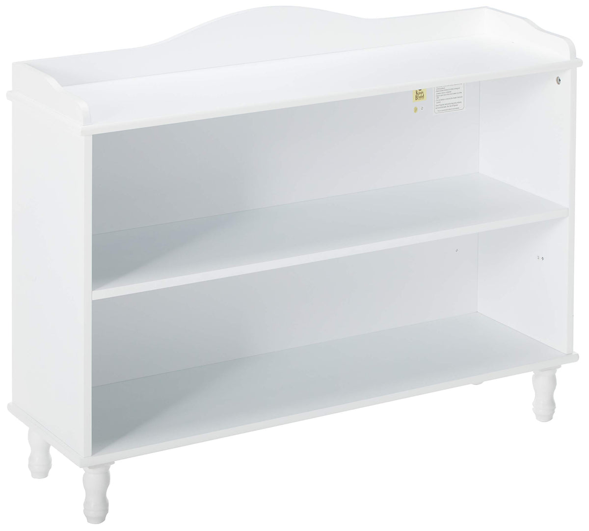 KingS Brand Furniture  White Wood ChildrenS 2Shelf Bookcase Display Cabinet