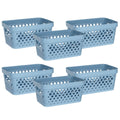 Glad Plastic Baskets for Organizing, Set of 6 | Pantry Storage for Under Counter, Linen Closet, and Bathroom | Nesting Shelf Bin