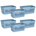 Glad Plastic Baskets for Organizing, Set of 6 | Pantry Storage for Under Counter, Linen Closet, and Bathroom | Nesting Shelf Bin