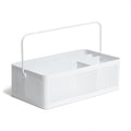U Brands Modern Perforated Caddy Desktop Organizer, Office Supplies, Metal, White, 1 Count