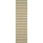 SAFAVIEH Courtyard Collection 2'3' x 12' Beige/Sweet Pea CY6062 Stripe Indoor/ Outdoor Patio Backyard Mudroom Runner Rug