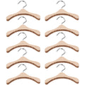 iplusmile Mini Wooden Dolls Clothes Hanger: 10Pcs Miniature Clothes Hangers Wardrobe Furniture Accessories for Dollhouse Supplie