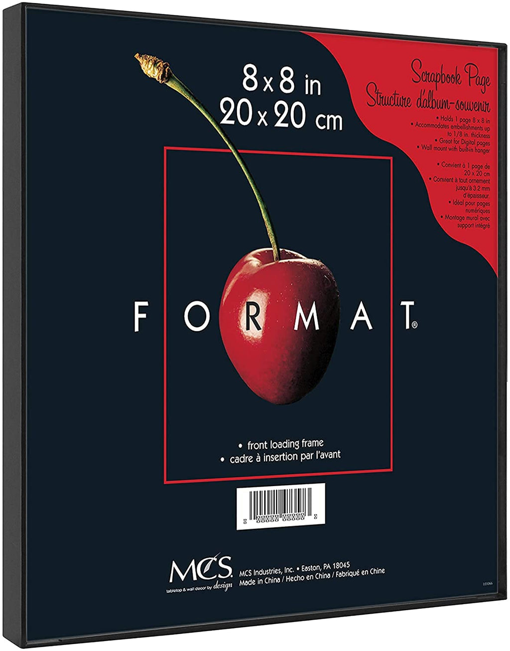 Mcs Format Frames, 8 X 8 In, Black, 6 Count