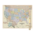 Waypoint Geographic Boardroom Series Usa Wall Map, Antique-Style Laminated World Map Poster, Educational Wall Art For Home, Clas