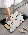 HARJEEL ENTERPRISE 5D Puzzle Mat Colorful Anti Slip Rubber Floor Mat Soft Printed Bath Mat for Bathroom Home Kitchen Entry Door 