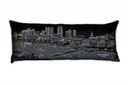 HomeRoots Grey 35' Black Nashville Nighttime Skyline Lumbar Decorative Pillow
