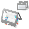 Uniclife 3 Pack Id Badge Holder With Double-Sided Windows Horizontal Hard Plastic Case Grey Card Protector Pouch For Office Scho
