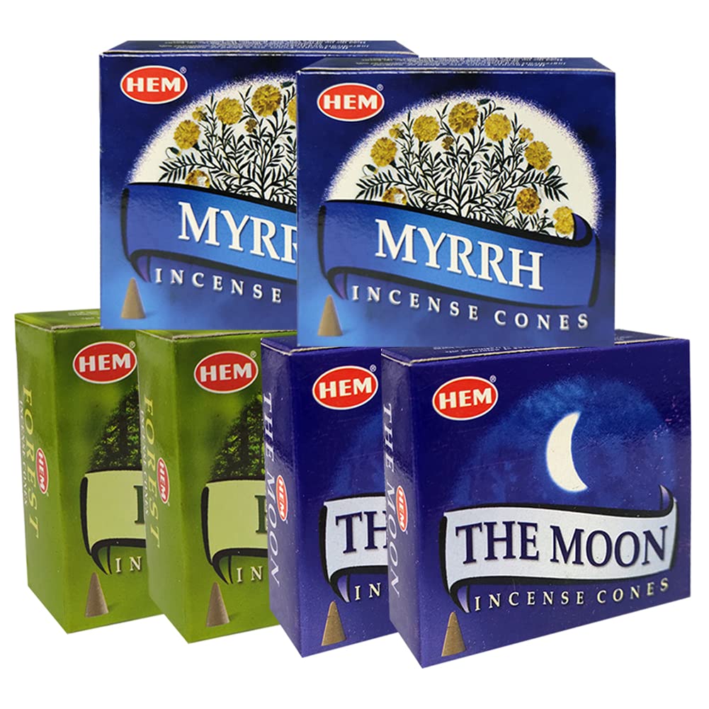 Forest The Moon Incense Cones & Holder Bundle Variety Pack From Hem Trumiri Insense Inscents Insencents Insence