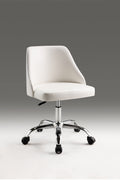 Neos Modern Adjustable Height Office Chair (Silver, White)