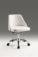 Neos Modern Adjustable Height Office Chair (Silver, White)