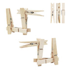 Ktojoy Wooden Clothes Pins,50 Pack, 2.9 Inch, Large Natural Birchwood Rust, Moisture Resistant Clothes Pegs, Heavy Duty Wooden C