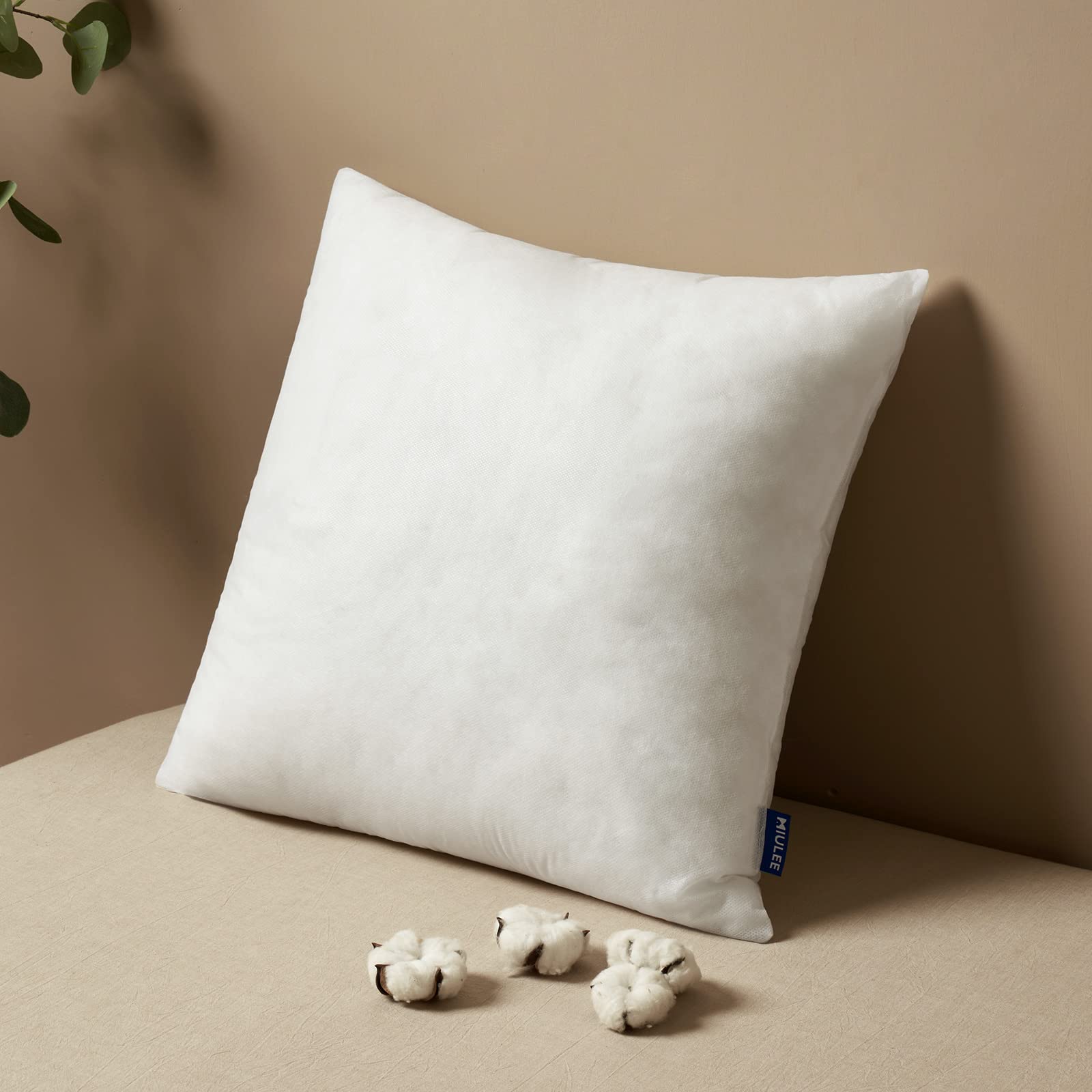 Miulee Pillow Insert 16X16 Inch, Decorative Square Throw Pillow Inserts, Premium Fluffy Pillow Forms Sham Stuffer For Sofa Couch