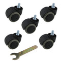 2 Inch Floor Protecting Rubber Office Chair Caster Wheels Twin Wheel fit to Metric Screws M8 x 13 mm, China Standard Chairs Thre