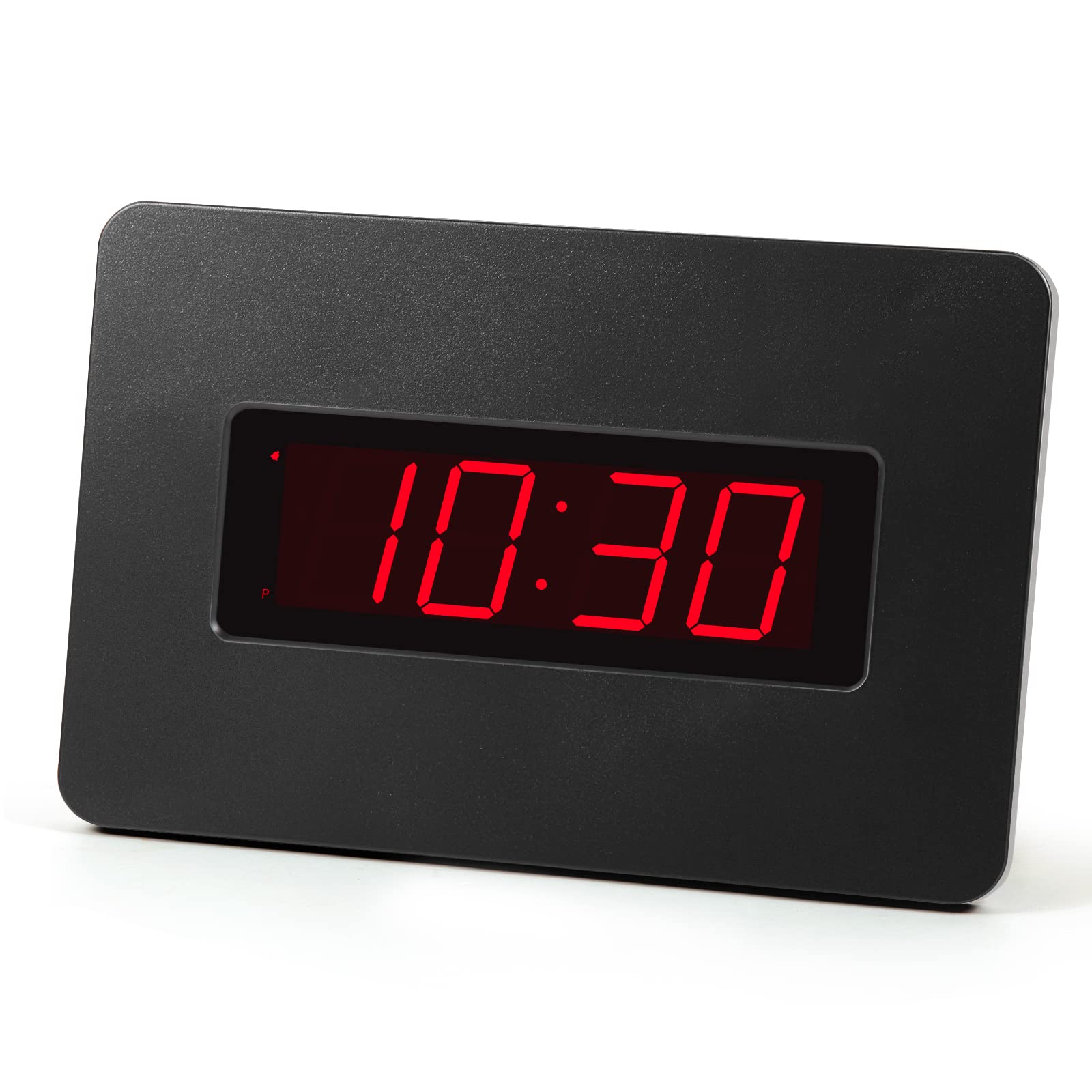 Timegyro Digital Wall Clock Battery Operated with LED Display, Wall Clock with Backlight, Table-top, Alarm, Brightness Adjustabl