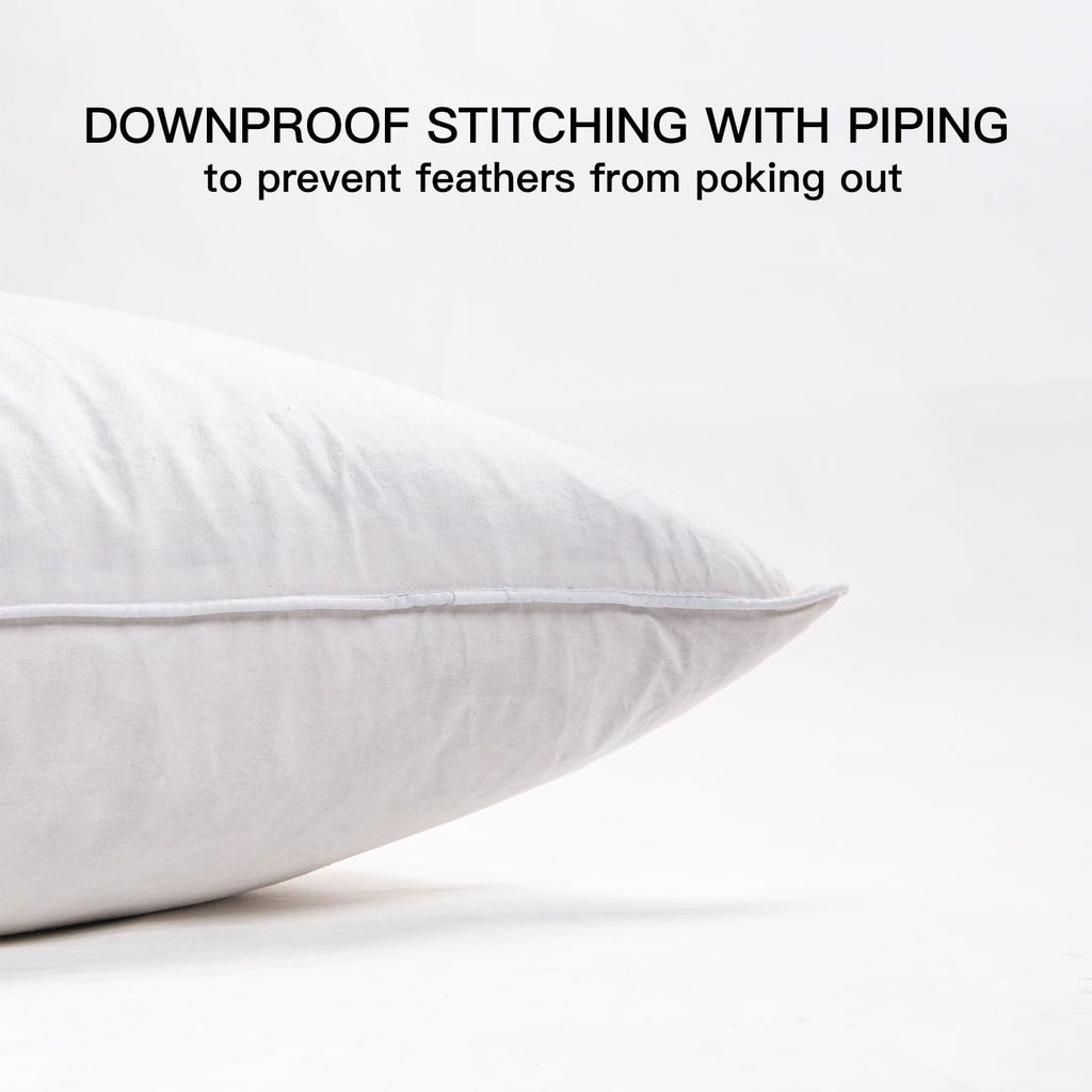 Ant-Home 16''X26'' Pillow Inserts Soft Feather Pillow Set Of 2 Indoor Decorative Sofa Down Pillows Bed Pillows Couch Pillow