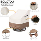 Solotoo Patio Chair Covers 2 Pack,Outdoor Furniture Covers Waterproof,33W X 35D X 36H Inches Outdoor Chair Cover Used For Garden