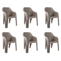 Cello Dynamo Cafeteria Plastic Chair,Set Of 6,Grey | Strong And Durable | Easy To Clean | Chair For Living Room, Bed Room, Kitch