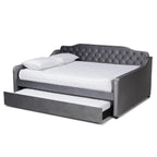 Baxton Studio Freda Daybed with Trundle, Full, Grey (164-10409-HiT)