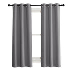 Nicetown Blackout Curtain Blind For Bedroom, Single Panel, W34 X L63 Inches, Grey/Gray, Thermal Insulated Grommet Blackout Room Darkening Drape/Drapery